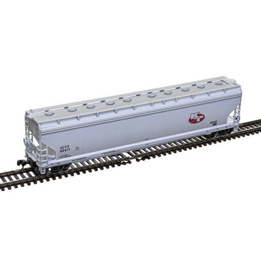 Atlas N Scale ACF 5800 4 Bay Covered Hopper KT Clays ACFX