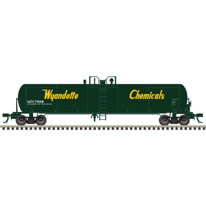 Atlas N Scale GATX 20,700 Gallon Tank Car Wyandotte Chemicals GATX
