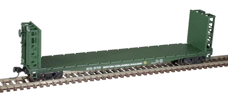 Atlas N Scale GSI-GSC 48' Bulkhead Flatcar British Columbia Railway BCOL