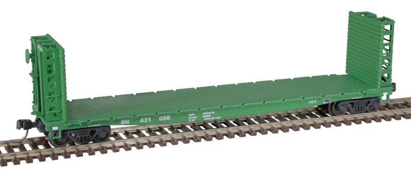 Atlas N Scale GSI-GSC 48' Bulkhead Flatcar Burlington Northern BN
