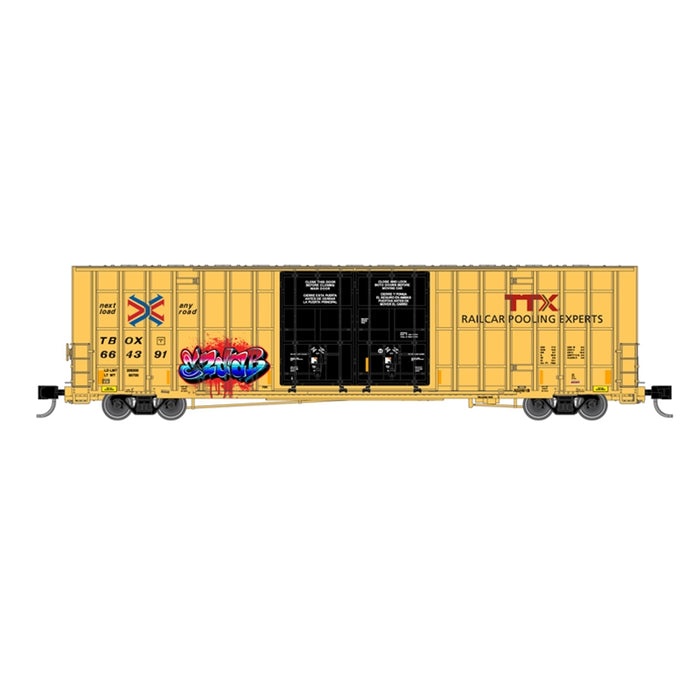 Atlas N Scale Gunderson 7550 Boxcar TTX TBOX with Graffiti