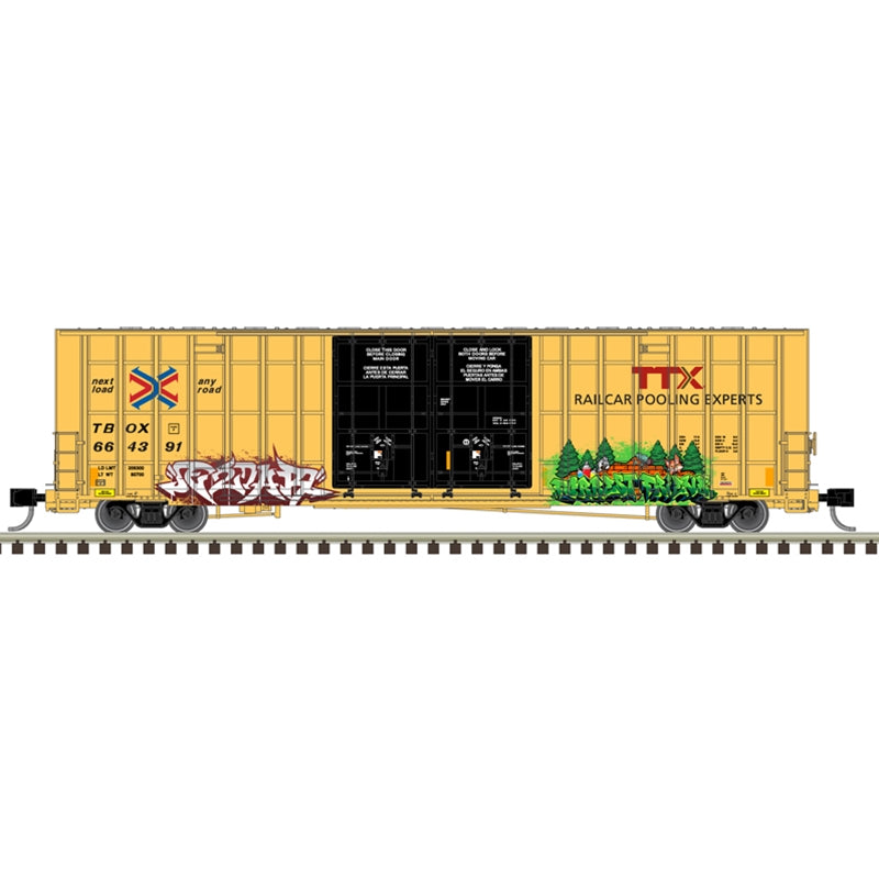Atlas N Scale Gunderson 7550 Boxcar TTX TBOX with Graffiti