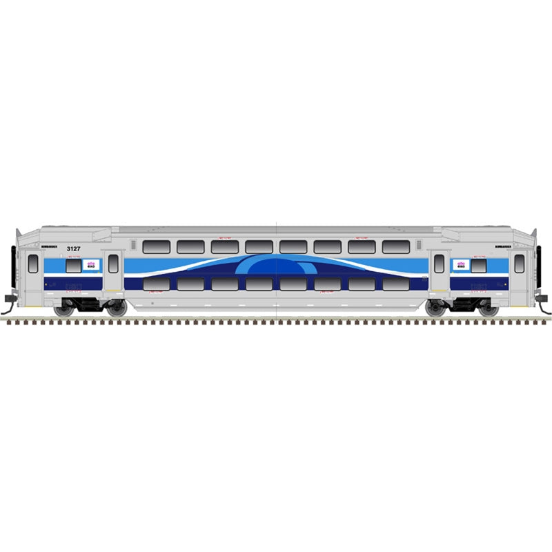 Atlas N Scale Multi-Level Commuter Coach Trailer Montreal EXO