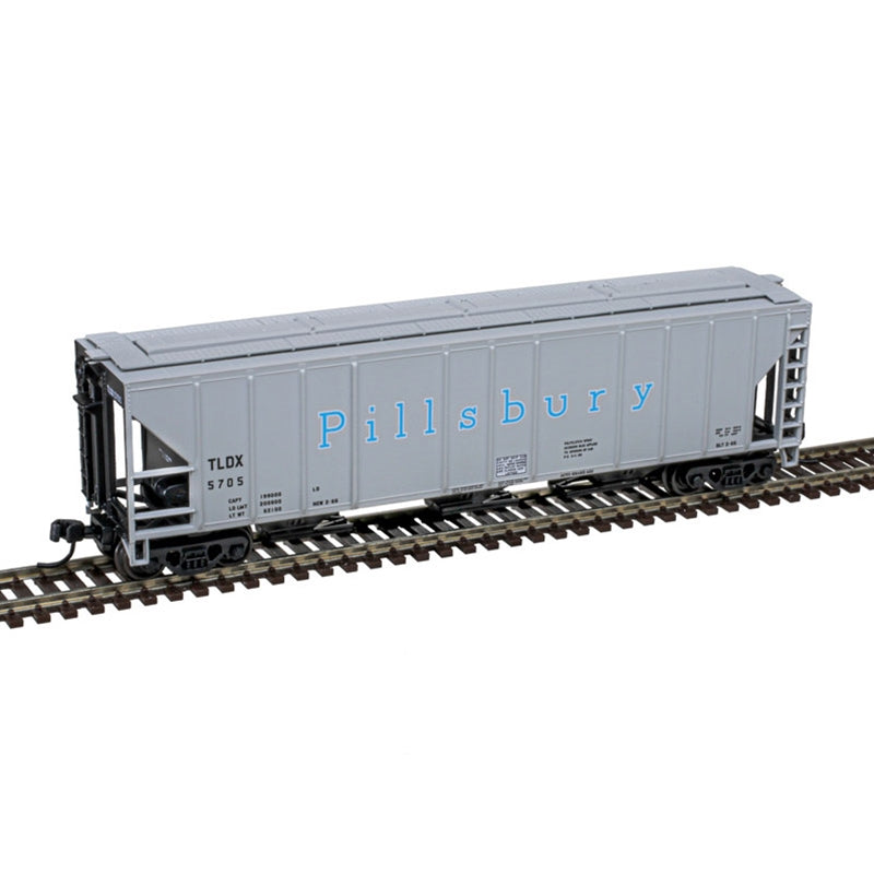 Atlas N Scale PS-2 4427 3 Bay Covered Hopper Pillsbury TLDX