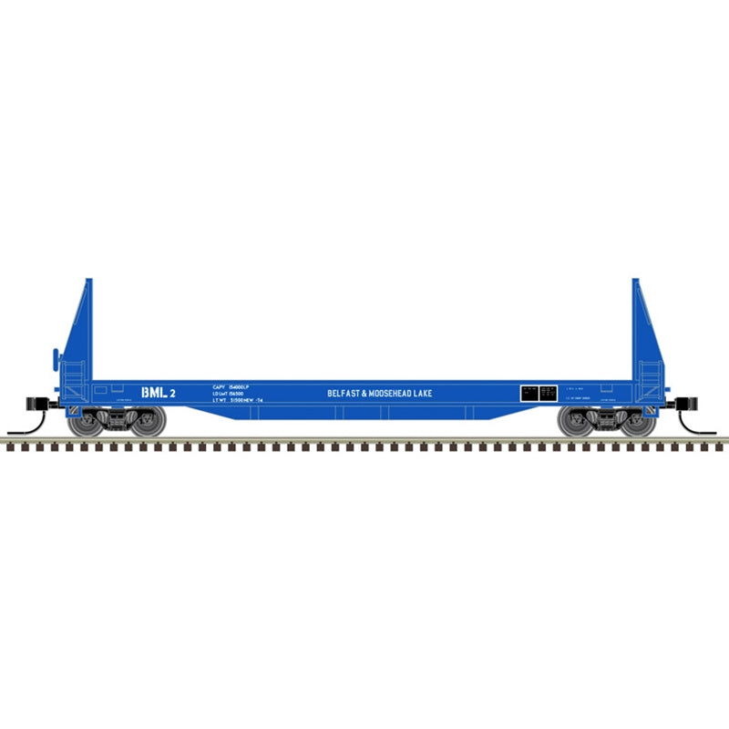 Atlas N Scale SIECO 50' Pulpwood Flatcar Belfast & Mooshead Lake BML
