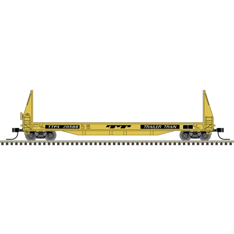 Atlas N Scale SIECO 50' Pulpwood Flatcar Trailer Train TTPX