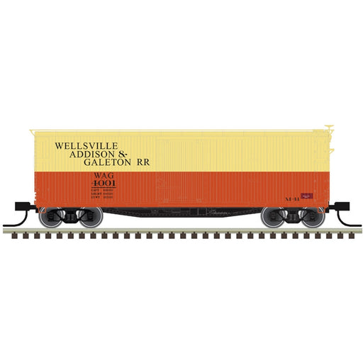 Atlas N Scale USRA Double Sheathed Boxcar Wellsville, Addison, & Galeton WAG