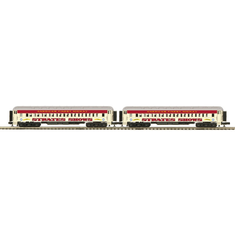 Atlas O Premier 3001772B O Scale Strates Shows Red Train #8 & #2 2 Car Set