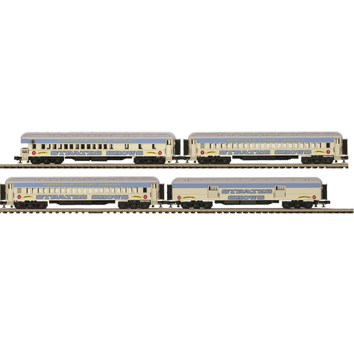 Atlas O Premier 3001773A O Scale Strates Shows Blue Train 4 Car Set