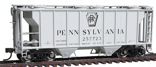 Atlas Trainman 11297 HO Scale PS-2 2 Bay Covered Hopper Pennsylvania PRR 257723 - NOS