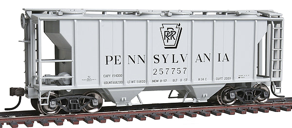 Atlas Trainman 11298 HO Scale PS-2 2 Bay Covered Hopper Pennsylvania PRR 257757 - NOS