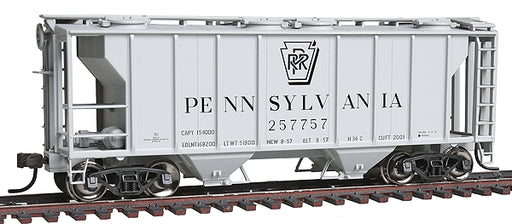 Atlas Trainman 11298 HO Scale PS-2 2 Bay Covered Hopper Pennsylvania PRR 257757 - NOS
