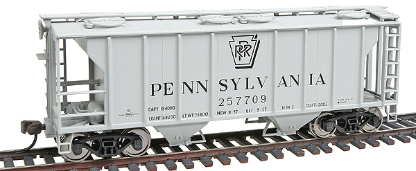 Atlas Trainman 17005 HO Scale PS-2 2 Bay Covered Hopper Pennsylvania PRR 257709 - NOS