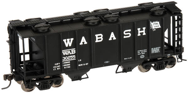 Atlas Trainman 17209 HO Scale PS-2 2 Bay Covered Hopper Pennsylvania Wabash 30250 - NOS