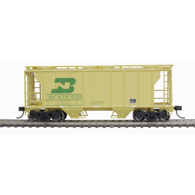 Atlas Trainman 20006594 HO Scale PS-2 Covered Hopper Burlington Northern Scale Monitor Car BN 979038