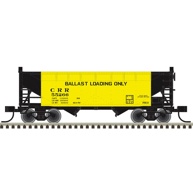 Atlas Trainman 20008515 HO Scale 2 Bay Offset Hopper Clinchfield CRR (Ballast Service 2 Pack)