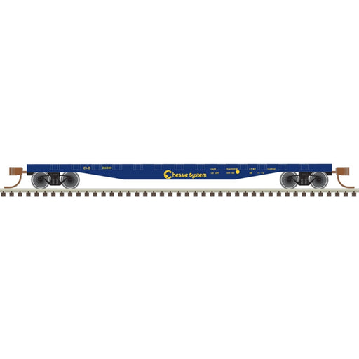 Atlas Trainman 50005570 N Scale 50' Flatcar with Stakes Chessie C&O 216580