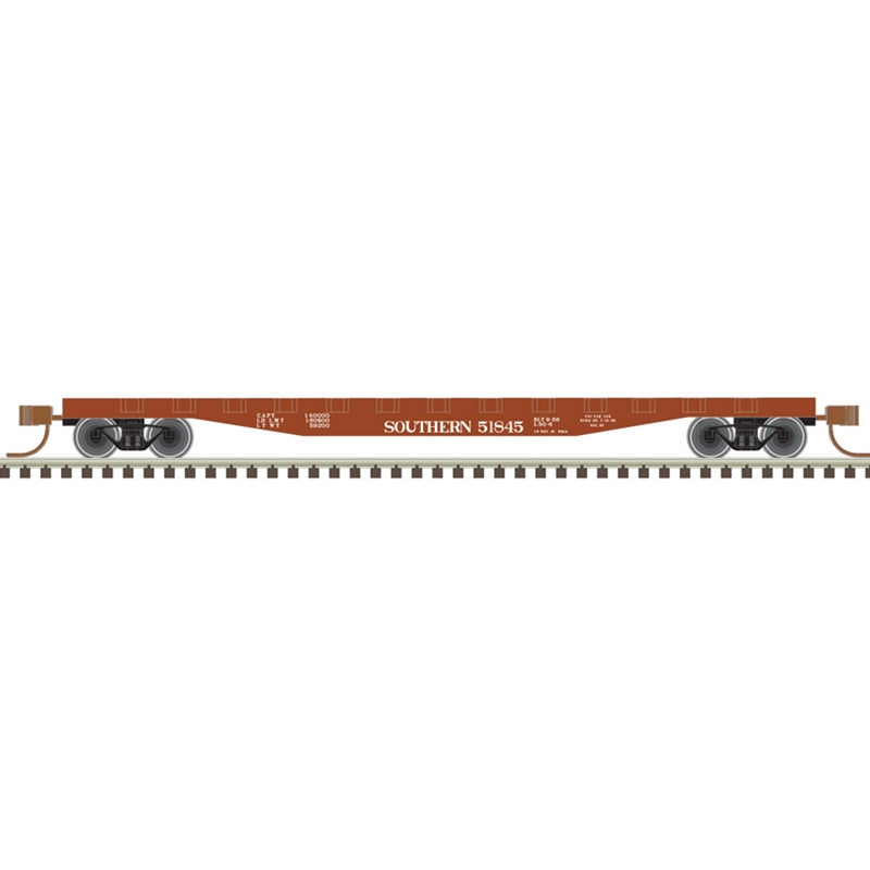 Atlas Trainman 50005572 N Scale 50' Flatcar with Stakes Southern 51845