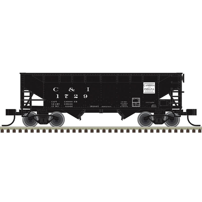 Atlas Trainman HO Scale 2 Bay Offset Hopper Cambria & Indiana C&I