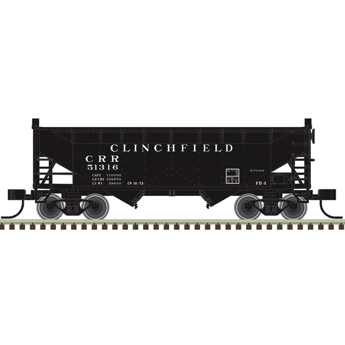 Atlas Trainman HO Scale 2 Bay Offset Hopper Clinchfield CRR