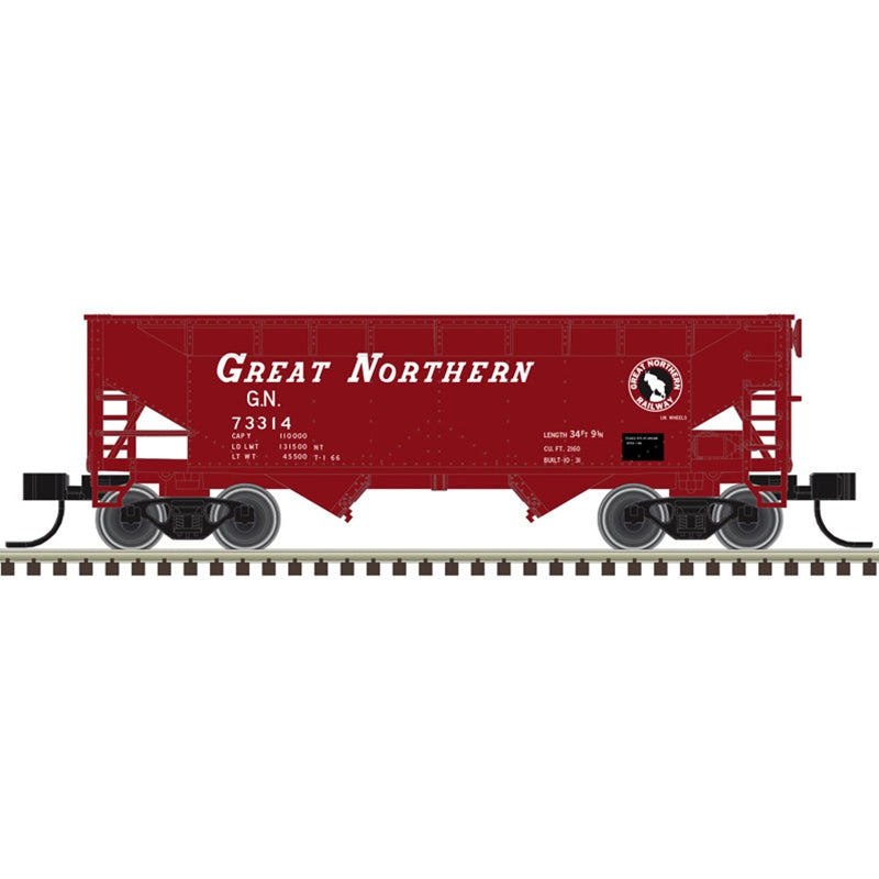 Atlas Trainman HO Scale 2 Bay Offset Hopper Great Northern GN