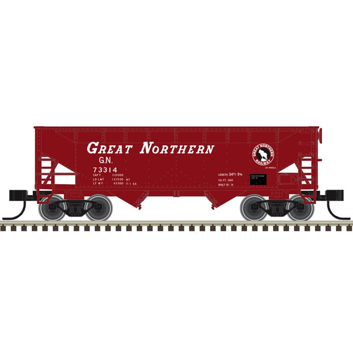 Atlas Trainman HO Scale 2 Bay Offset Hopper Great Northern GN