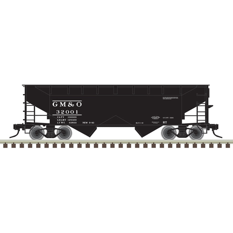 Atlas Trainman HO Scale 2 Bay Offset Hopper Gulf, Mobile & Ohio GM&O