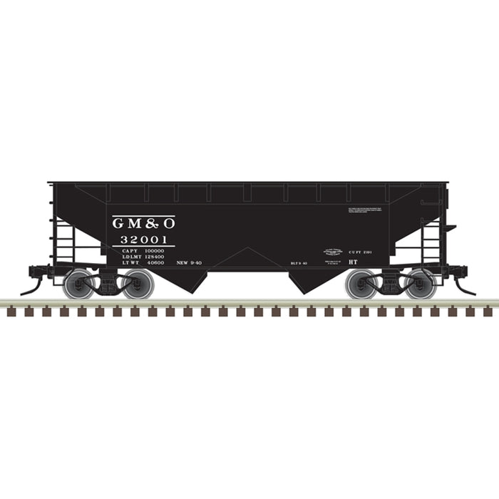 Atlas Trainman HO Scale 2 Bay Offset Hopper Gulf, Mobile & Ohio GM&O