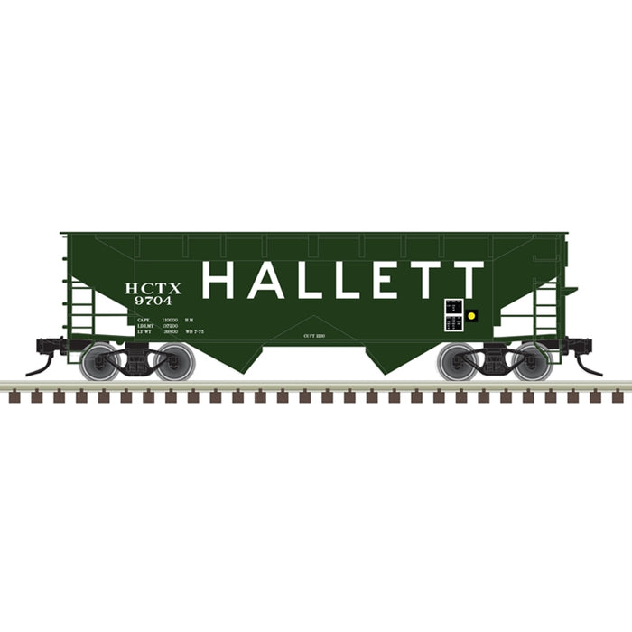 Atlas Trainman HO Scale 2 Bay Offset Hopper Hallett