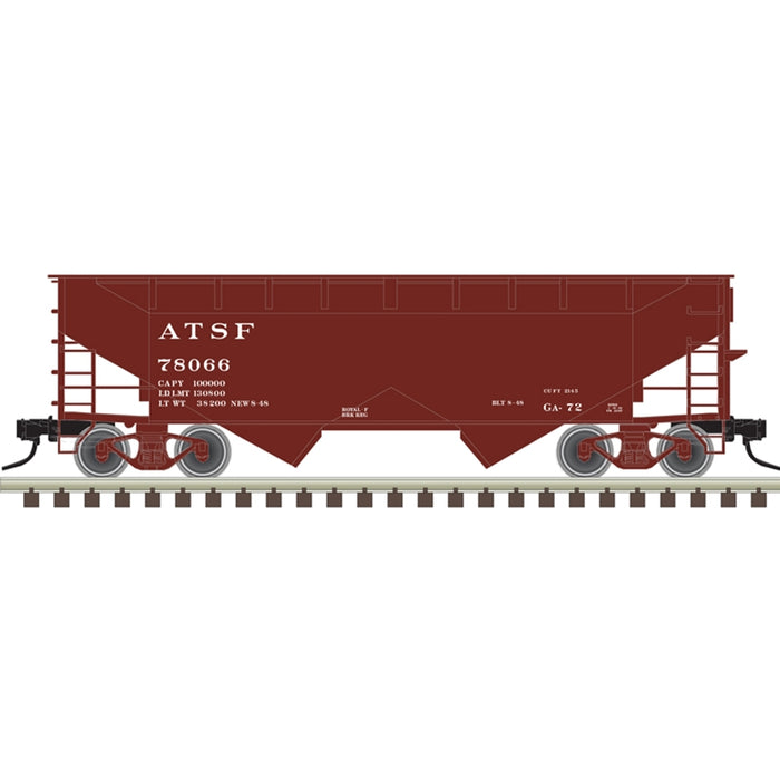 Atlas Trainman HO Scale 2 Bay Offset Hopper Santa Fe ATSF