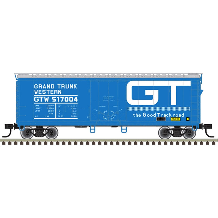 Atlas Trainman HO Scale 40' Plug Door Boxcar Grand Trunk Western GTW