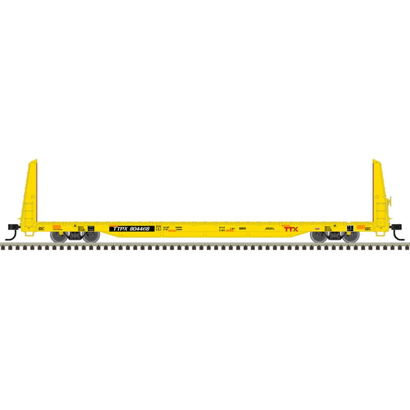 Atlas Trainman HO Scale 68' Bulkhead Flatcar Trailer Train TTX TTPX