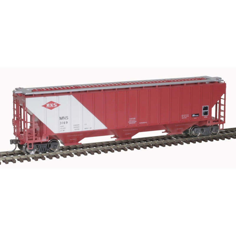 Atlas Trainman HO Scale Thrall 4750 3 Bay Covered Hopper Minneapolis, Northfield and Southern MN&S