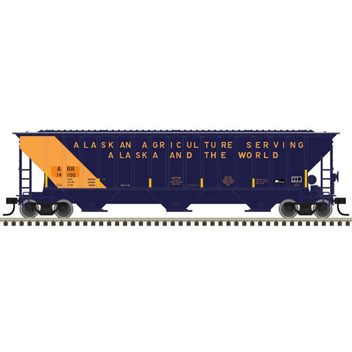Atlas Trainman HO Scale Thrall 4750 Covered Hopper Alaska RR "with Conspicuity" ARR