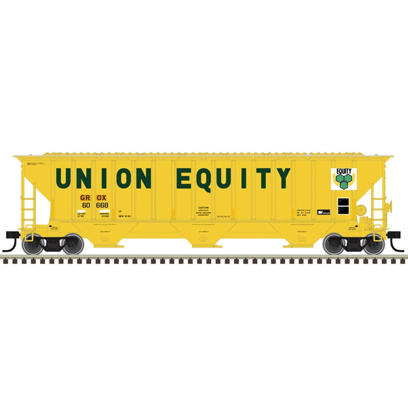 Atlas Trainman HO Scale Thrall 4750 Covered Hopper First Union Ex-Union Equity GROX