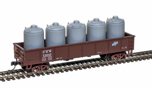 Atlas Trainman N Scale 42' Steel Gondola with Cement Container Load Chicago & North Western CNW