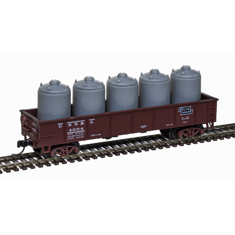 Atlas Trainman N Scale 42' Steel Gondola with Cement Container Load Duluth, South Shore & Atlantic DSS&A