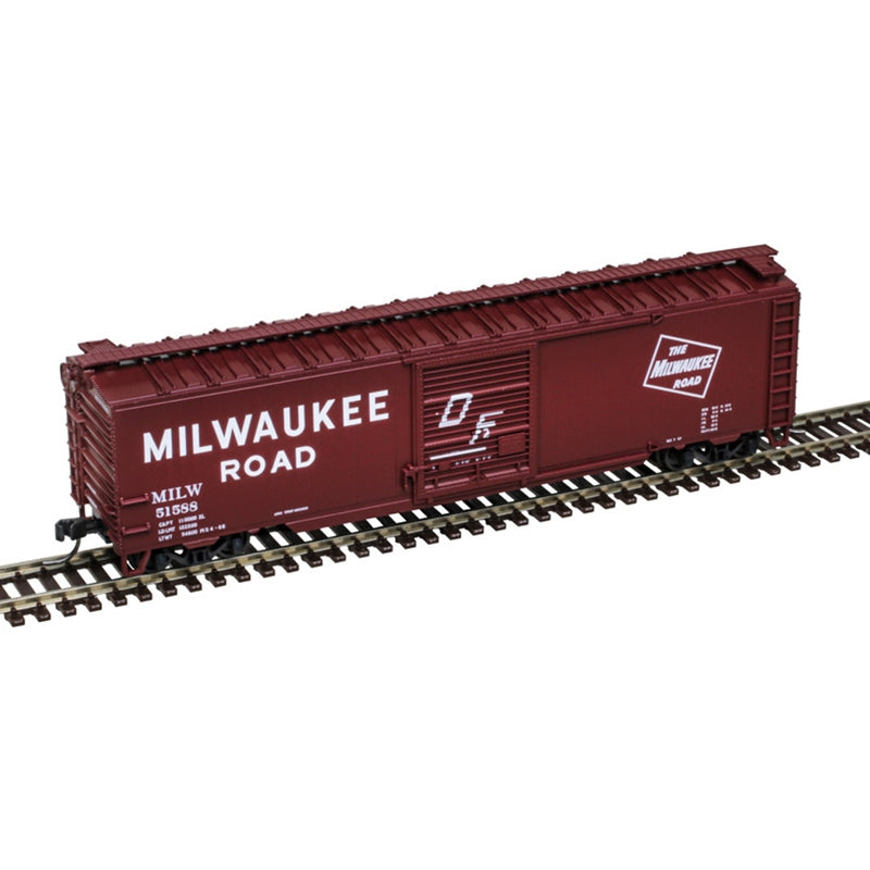 Atlas Trainman N Scale 50' Single Door Boxcar Milwaukee Road MILW