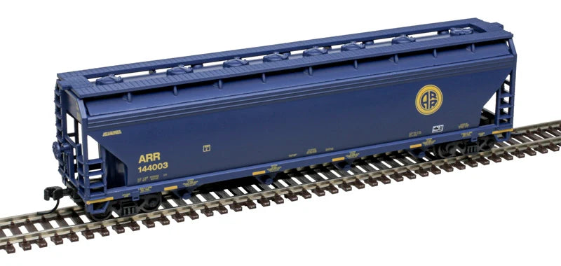 Atlas Trainman N Scale ACF 5250 4 Bay Covered Hopper Alaska Railroad ARR