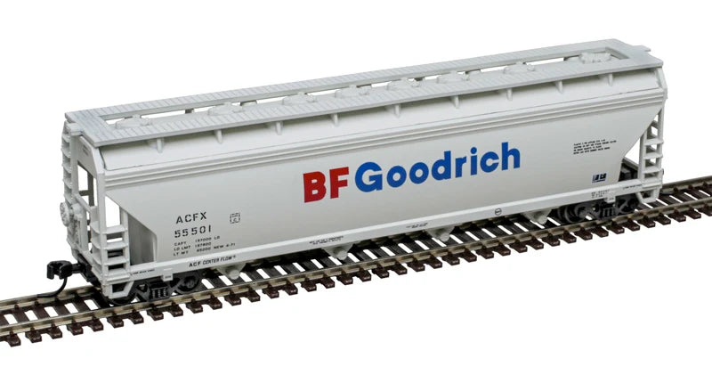 Atlas Trainman N Scale ACF 5250 4 Bay Covered Hopper BF Goodrich ACFX