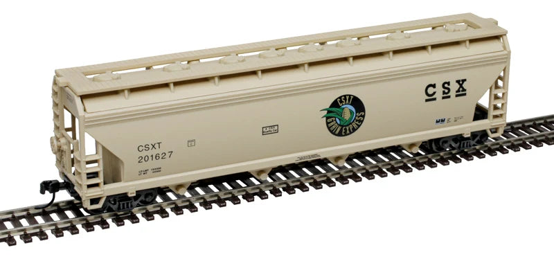 Atlas Trainman N Scale ACF 5250 4 Bay Covered Hopper (CSX Grain Express) CSXT