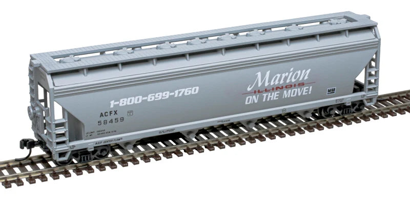 Atlas Trainman N Scale ACF 5250 4 Bay Covered Hopper Marion, IL ACFX