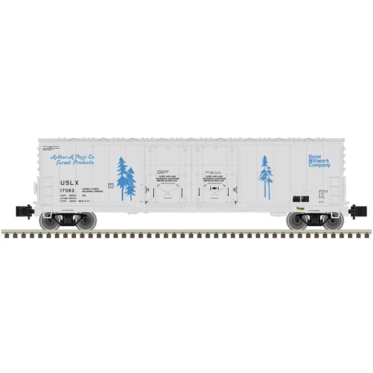Atlas Z Scale Evans 53' Double Plug-Door Boxcar Bend Millwork USLX