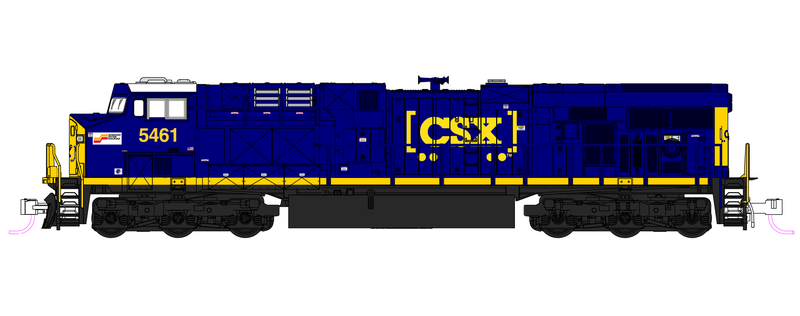 KATO 176-8963 N Scale GE ES44DC GEVO Diesel "Seaboard" CSX 5461