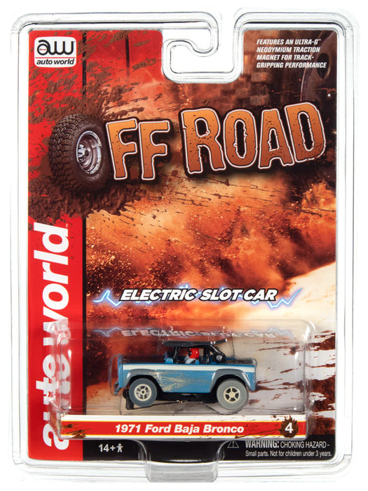 Auto World 375 HO Scale Off Road Thunderjet X Traction 1971 Ford Baja Bronco