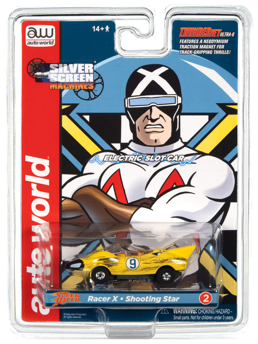 Auto World 381 HO Scale Thunderjet Ultra-G Silver Screen Machines - Racer X