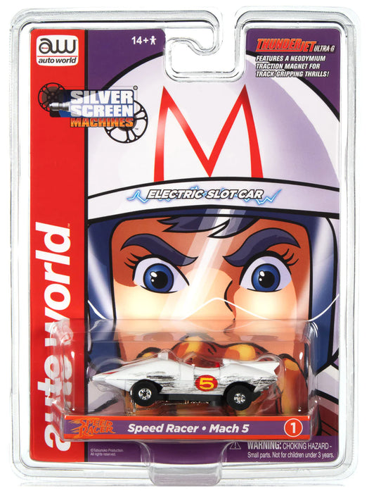 Auto World 381 HO Scale Thunderjet Ultra-G Silver Screen Machines - Speed Racer Mach 5