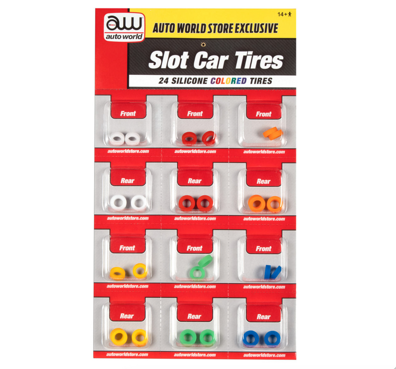 Auto World SCM160 HO Scale X-Traction Color Silicone Tire Set