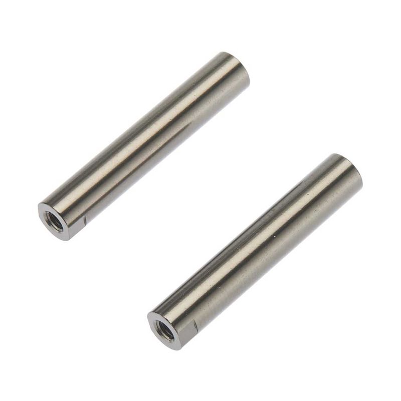 Axial AX30617 6x33mm Grey Aluminum Threaded Pipe (2 Pack)
