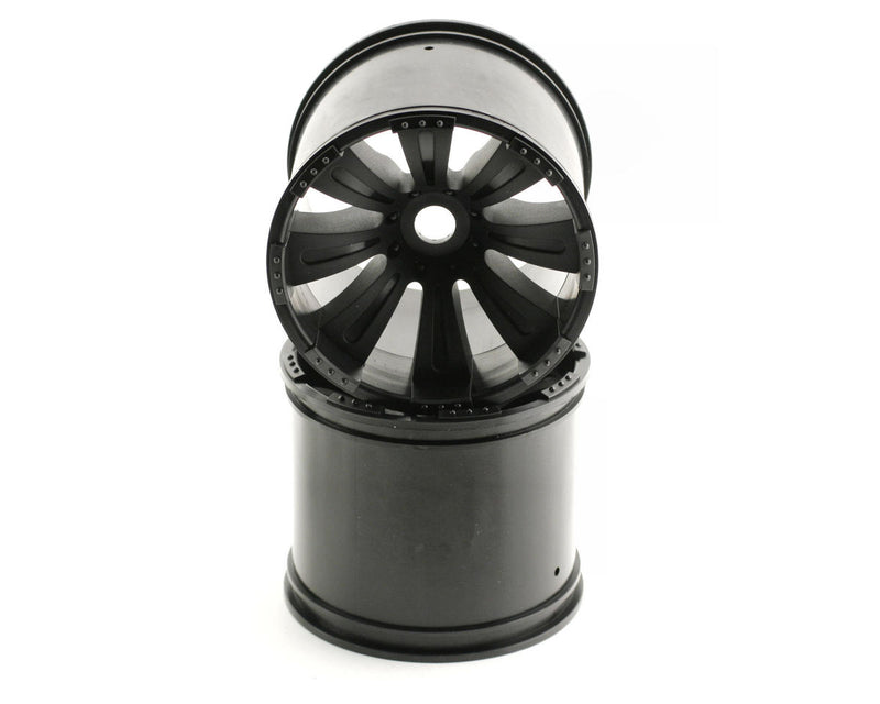 Axial AX8008 Black 1/6-1/8 8 Spoke Oversize Monster Truck Wheels (2 Pack)